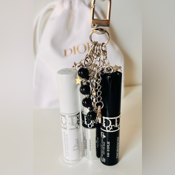 Dior Set of 2 Mini Mascara Keyfob Bag Charm Diorshow + Iconic Overcurl - Picture 4 of 15